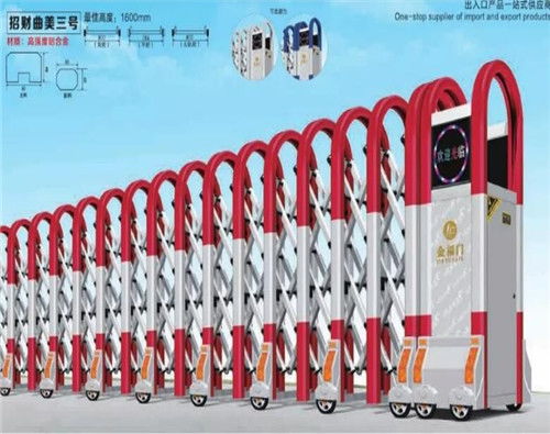 质量保证的工厂电动不锈钢伸缩门定做